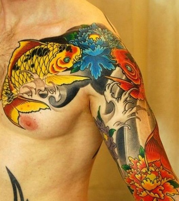 64 Ideas de Tatuajes de Pez Koi (+ Significados) 10