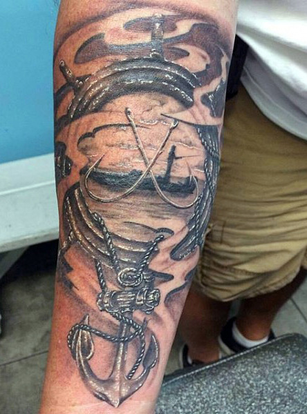 Ideas para Tatuajes de Pesca y Anzuelos 34 Ideas para Tatuajes de Pesca y Anzuelos 34