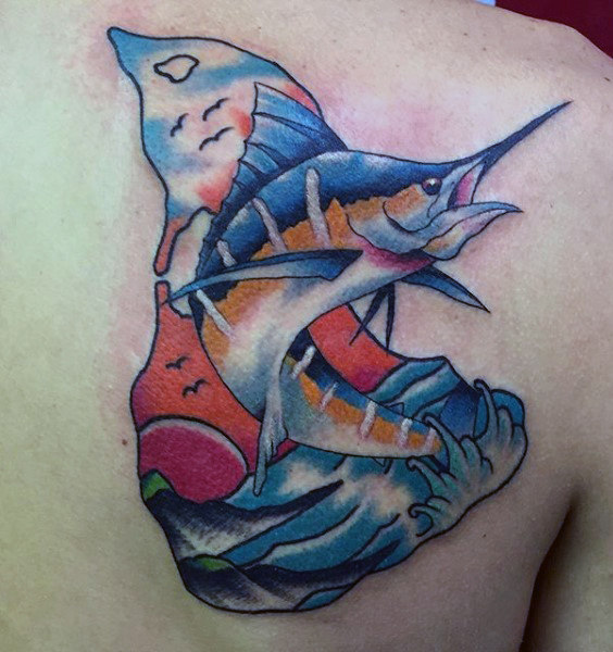 Ideas para Tatuajes de Pesca y Anzuelos 54 Ideas para Tatuajes de Pesca y Anzuelos 54