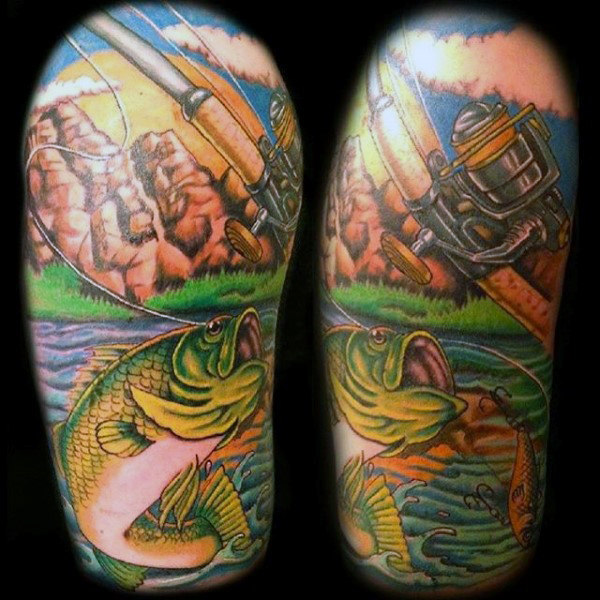 Ideas para Tatuajes de Pesca y Anzuelos 16 Ideas para Tatuajes de Pesca y Anzuelos 16