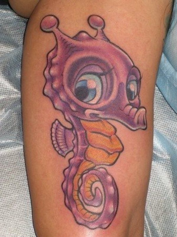 69 Ideas para Tatuajes de Caballitos de mar (+ Significado) 27