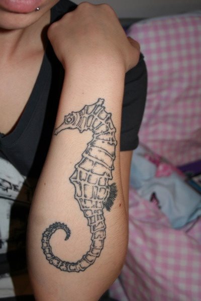 69 Ideas para Tatuajes de Caballitos de mar (+ Significado) 11