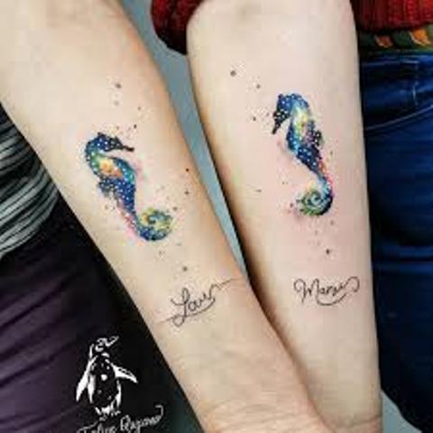 69 Ideas para Tatuajes de Caballitos de mar (+ Significado) 6