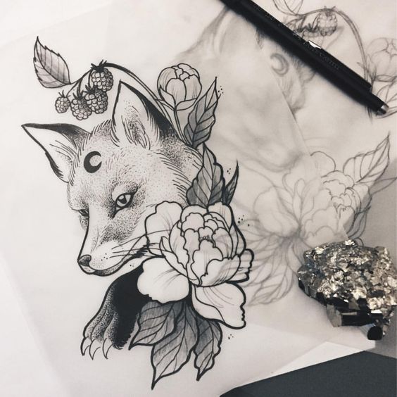 51 Tatuajes de zorros y sus significados 13 51 Tatuajes de zorros y sus significados 13