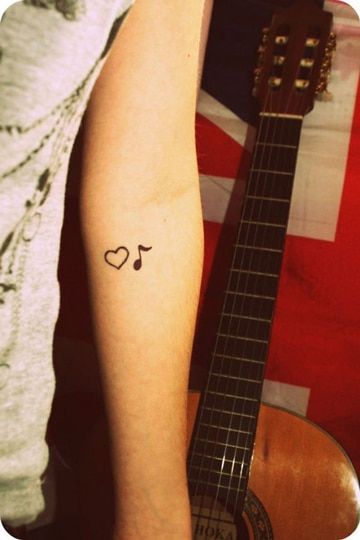 Tatuajes de Notas Musicales e Instrumentos 1 Tatuajes de Notas Musicales e Instrumentos 1