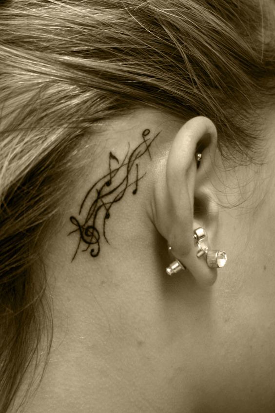 Tatuajes de Notas Musicales e Instrumentos 20 Tatuajes de Notas Musicales e Instrumentos 20