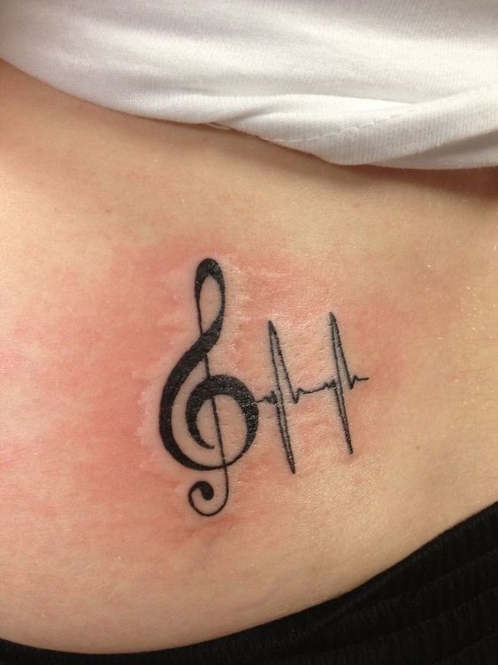 Tatuajes de Notas Musicales e Instrumentos 25 Tatuajes de Notas Musicales e Instrumentos 25