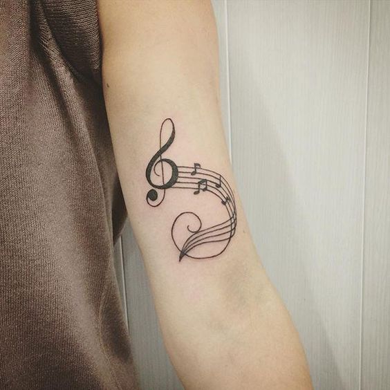 Tatuajes de Notas Musicales e Instrumentos 7 Tatuajes de Notas Musicales e Instrumentos 7
