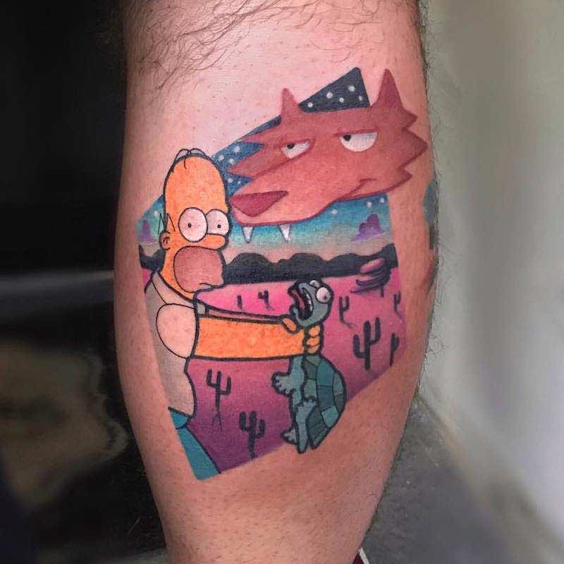 53 Tatuajes de los Simpson que te volaron la cabeza 3 53 Tatuajes de los Simpson que te volaron la cabeza 3