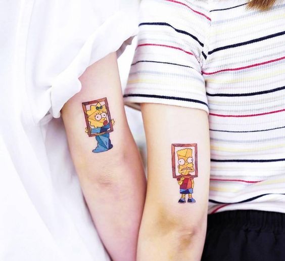 53 Tatuajes de los Simpson que te volaron la cabeza 44 53 Tatuajes de los Simpson que te volaron la cabeza 44