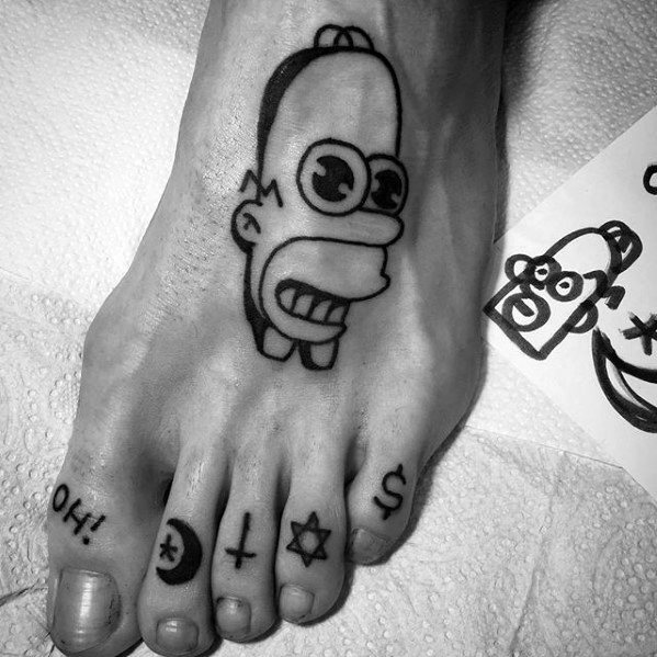 53 Tatuajes de los Simpson que te volaron la cabeza 28 53 Tatuajes de los Simpson que te volaron la cabeza 28