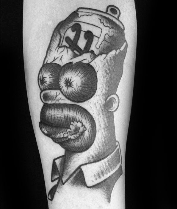 53 Tatuajes de los Simpson que te volaron la cabeza 30 53 Tatuajes de los Simpson que te volaron la cabeza 30