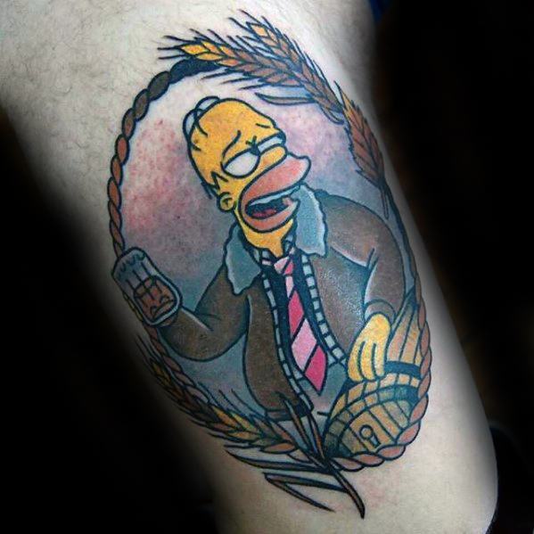 53 Tatuajes de los Simpson que te volaron la cabeza 23 53 Tatuajes de los Simpson que te volaron la cabeza 23