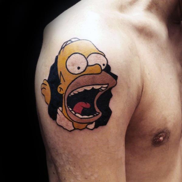 53 Tatuajes de los Simpson que te volaron la cabeza 26 53 Tatuajes de los Simpson que te volaron la cabeza 26