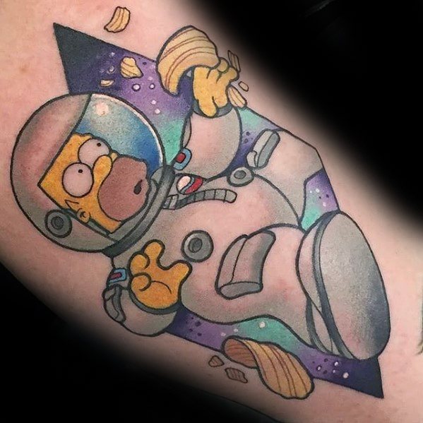 53 Tatuajes de los Simpson que te volaron la cabeza 27 53 Tatuajes de los Simpson que te volaron la cabeza 27