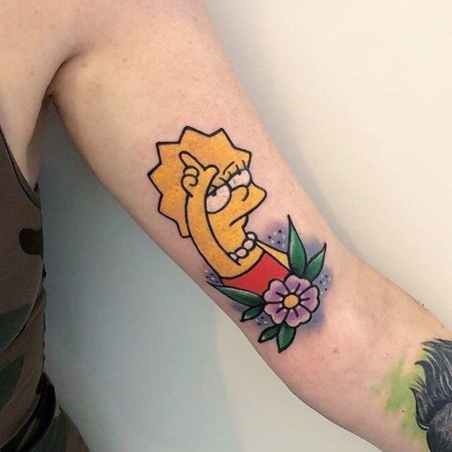 53 Tatuajes de los Simpson que te volaron la cabeza 31 53 Tatuajes de los Simpson que te volaron la cabeza 31