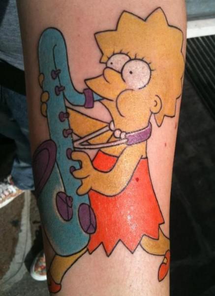 53 Tatuajes de los Simpson que te volaron la cabeza 35 53 Tatuajes de los Simpson que te volaron la cabeza 35