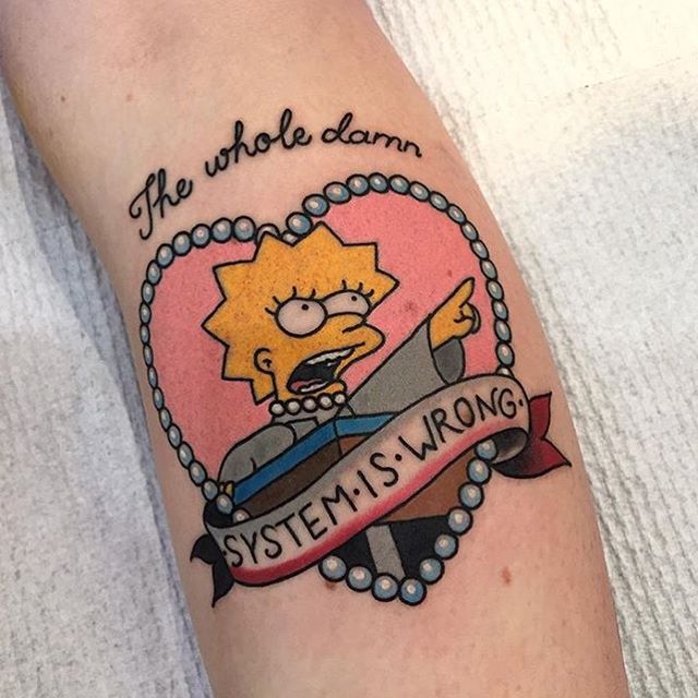 53 Tatuajes de los Simpson que te volaron la cabeza 36 53 Tatuajes de los Simpson que te volaron la cabeza 36