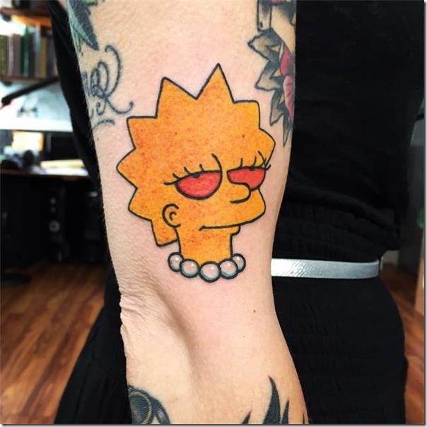 53 Tatuajes de los Simpson que te volaron la cabeza 37 53 Tatuajes de los Simpson que te volaron la cabeza 37