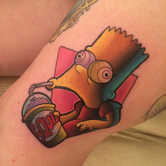 53 Tatuajes de los Simpson que te volaron la cabeza 51 53 Tatuajes de los Simpson que te volaron la cabeza 51