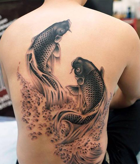 64 Ideas de Tatuajes de Pez Koi (+ Significados) 54 64 Ideas de Tatuajes de Pez Koi (+ Significados) 54