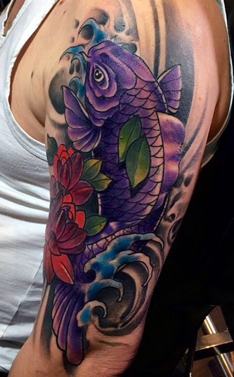 64 Ideas de Tatuajes de Pez Koi (+ Significados) 33 64 Ideas de Tatuajes de Pez Koi (+ Significados) 33