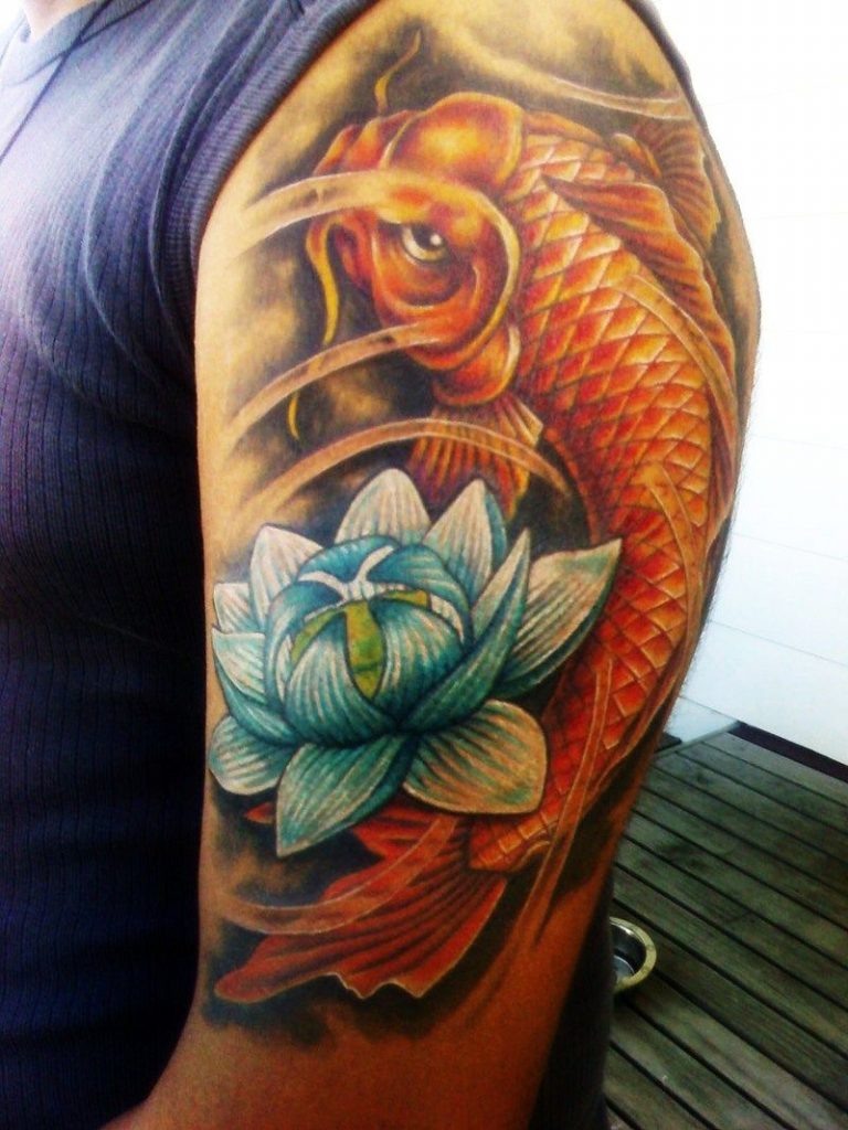 64 Ideas de Tatuajes de Pez Koi (+ Significados) 8 64 Ideas de Tatuajes de Pez Koi (+ Significados) 8