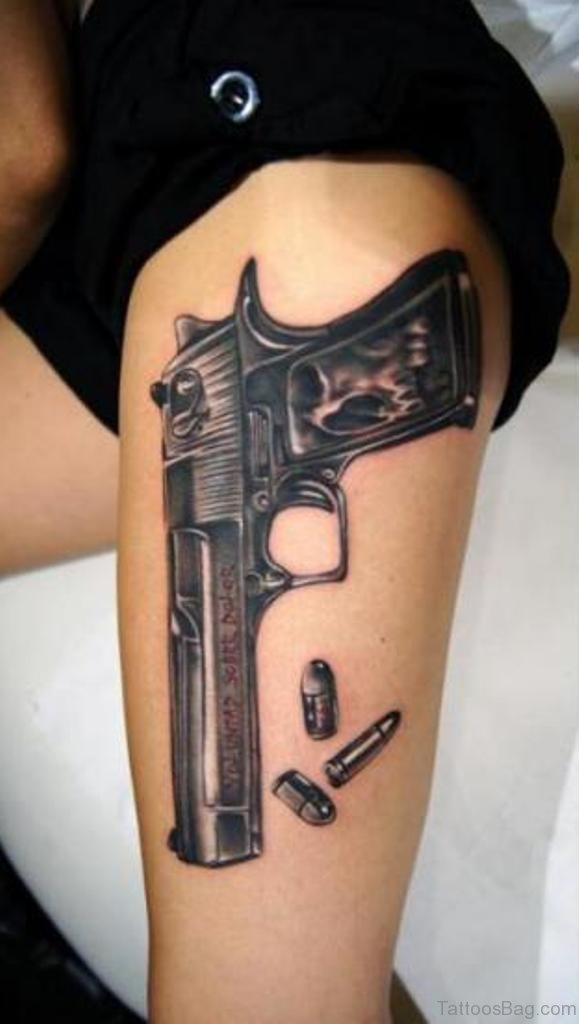 Ideas de Tatuajes de Pistolas: Símbolos de Poder 4 Ideas de Tatuajes de Pistolas: Símbolos de Poder 4