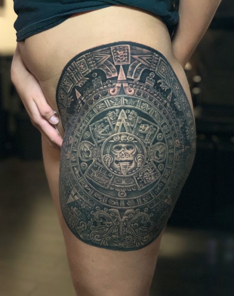 Tatuajes del calendario azteca 14 Tatuajes del calendario azteca 14