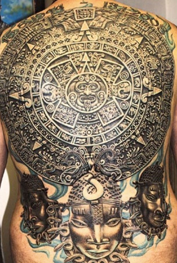 Tatuajes del calendario azteca 23 Tatuajes del calendario azteca 23