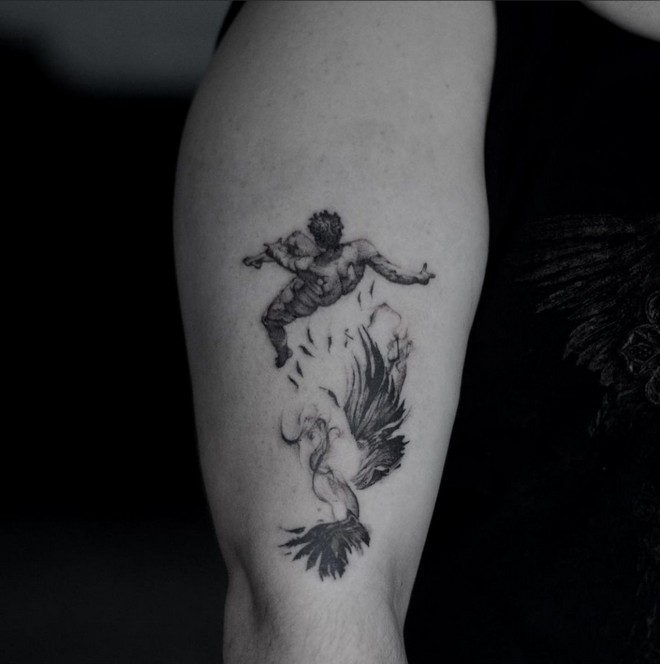 Tatuajes de Ícaro y su Significado 6 Tatuajes de Ícaro y su Significado 6
