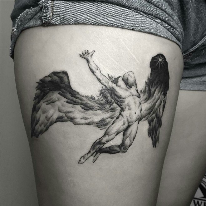 Tatuajes de Ícaro y su Significado 15 Tatuajes de Ícaro y su Significado 15