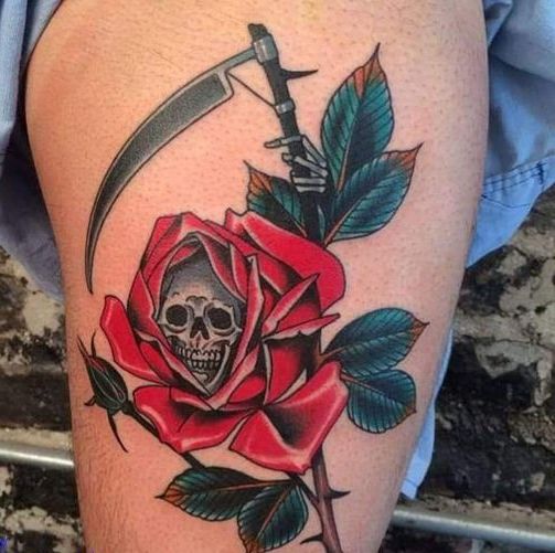 45 Mejores Tatuajes de la Santa Muerte con Significados 23 45 Mejores Tatuajes de la Santa Muerte con Significados 23