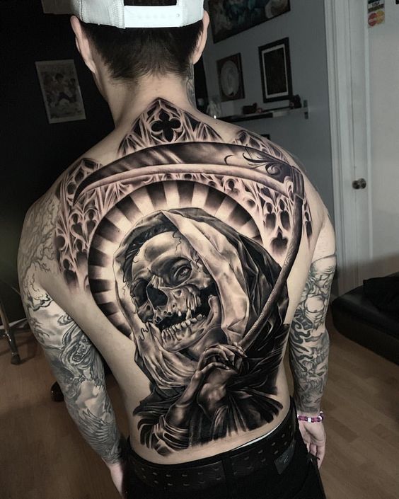 45 Mejores Tatuajes de la Santa Muerte con Significados 15 45 Mejores Tatuajes de la Santa Muerte con Significados 15