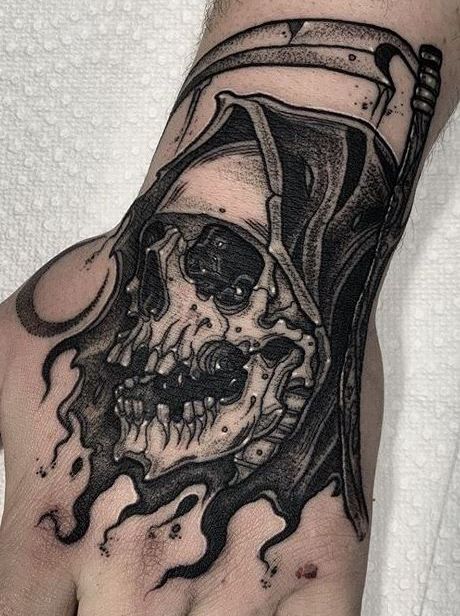 45 Mejores Tatuajes de la Santa Muerte con Significados 8 45 Mejores Tatuajes de la Santa Muerte con Significados 8