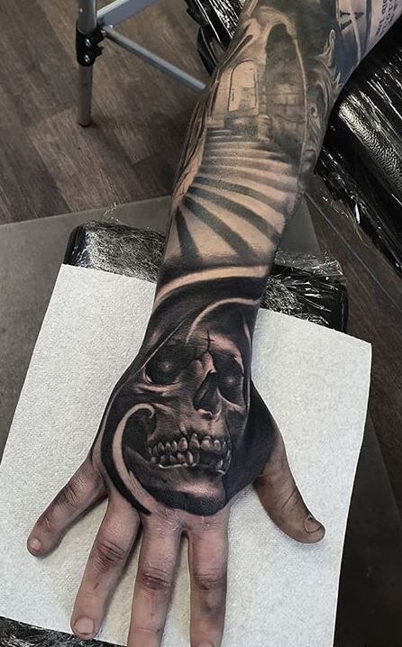 45 Mejores Tatuajes de la Santa Muerte con Significados 9 45 Mejores Tatuajes de la Santa Muerte con Significados 9