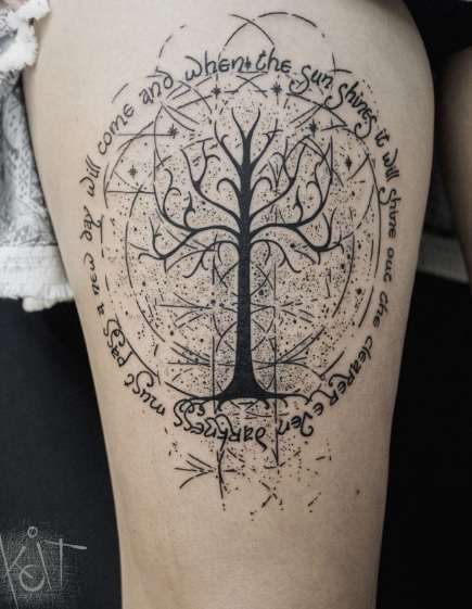 69 Tatuajes del Señor de los anillos: magia en la piel 34 69 Tatuajes del Señor de los anillos: magia en la piel 34