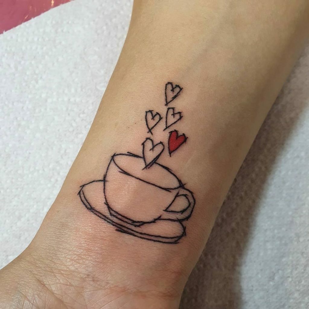 53 Diseños para Tatuajes de Café y Tazas de Café 44