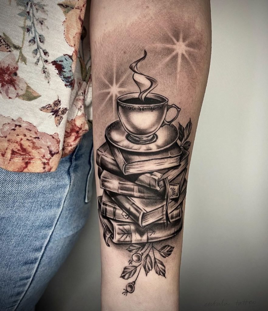 53 Diseños para Tatuajes de Café y Tazas de Café 38