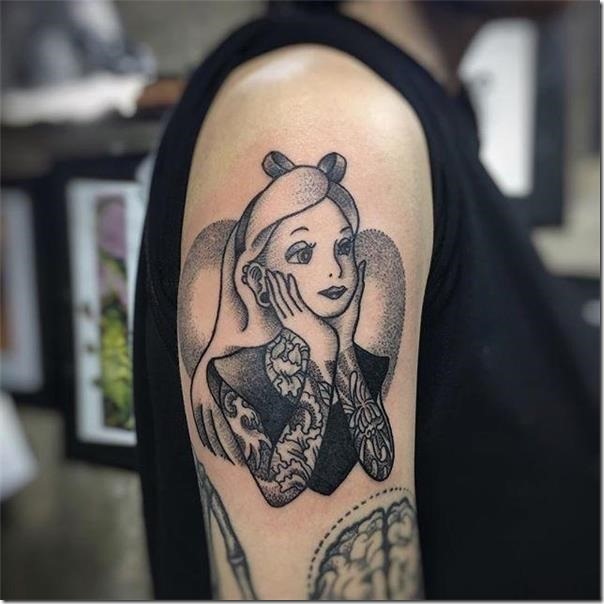 Tatuajes de Alicia en el país de las maravillas 1 Tatuajes de Alicia en el país de las maravillas 1