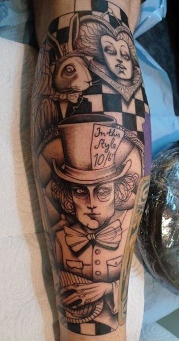 Tatuajes de Alicia en el país de las maravillas 75 Tatuajes de Alicia en el país de las maravillas 76