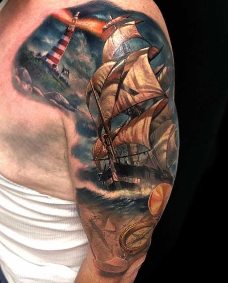 97 Tatuajes de Barcos para los amantes de navíos 16