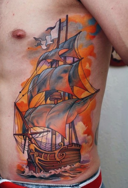 97 Tatuajes de Barcos para los amantes de navíos 20