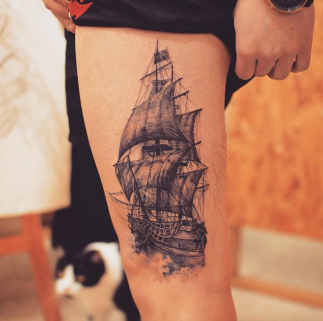 97 Tatuajes de Barcos para los amantes de navíos 40