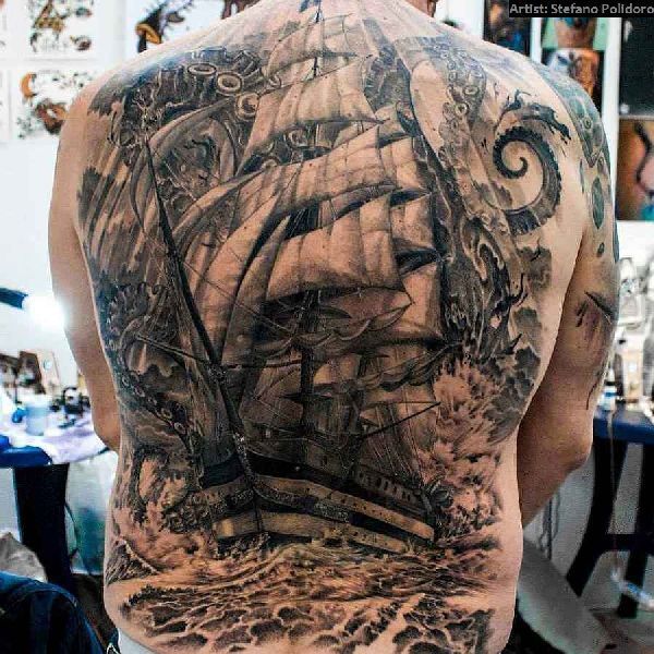 97 Tatuajes de Barcos para los amantes de navíos 50