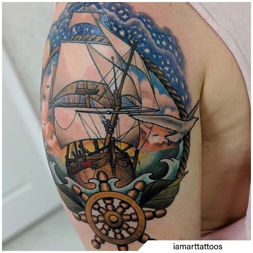 97 Tatuajes de Barcos para los amantes de navíos 58