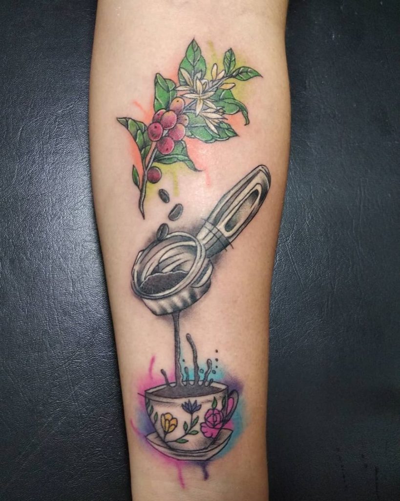 53 Diseños para Tatuajes de Café y Tazas de Café 23