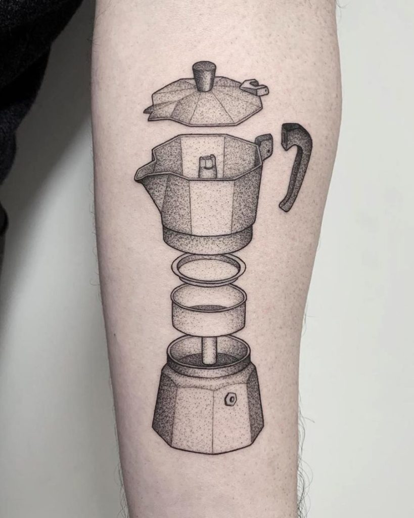53 Diseños para Tatuajes de Café y Tazas de Café 11