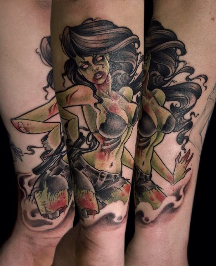 Tatuajes Pin Up: Colgados en la piel 10 Tatuajes Pin Up: Colgados en la piel 10