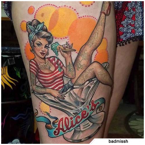 Tatuajes Pin Up: Colgados en la piel 15 Tatuajes Pin Up: Colgados en la piel 15